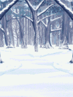 【背景】[春告と雪息子]雪の分かれ道