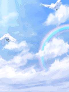 【背景】[DAME×PRINCE]虹がかかる空