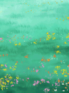 【背景】小花咲く原っぱ