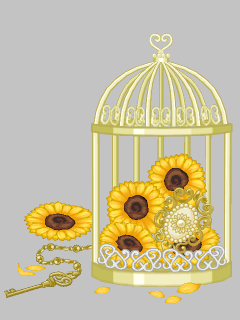 【高級品】籠の中の向日葵