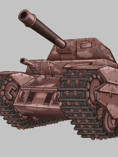 【高級品】発砲する大型戦車