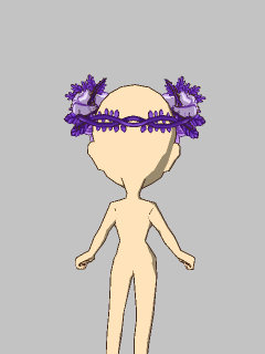 【ぼうし】蔦と紫花のｻｰｸﾚｯﾄ