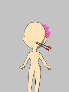 【ぼうし】芍薬と簪