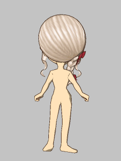 【髪型】[BABY]ﾘﾎﾞﾝ付きｻｲﾄﾞ三つ編み