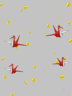 【エフェクト】折鶴と紙ふぶき