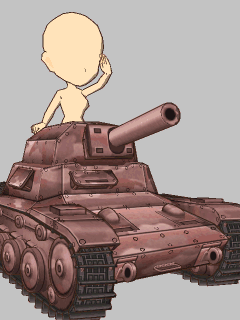 【オブジェ】ﾌﾞﾛﾝｽﾞｶﾗｰの戦車