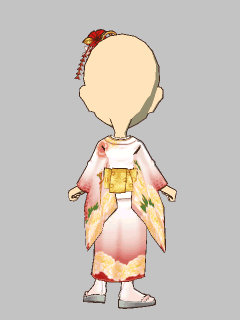 【セット服】[ｱｶｾｶ]牡丹の着物