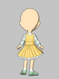 【セット服】細身ﾁｪｯｸﾌﾞﾗｳｽのﾜﾝﾋﾟ