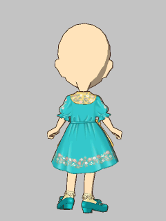 【セット服】刺繍入り前開きﾜﾝﾋﾟｰｽ