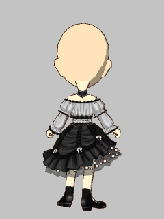 【セット服】ﾁｭｰﾙとｷﾞｬｻﾞｰのｺﾞｼｯｸｽｶｰﾄ